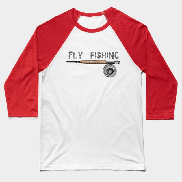 Fly fishing Baseball T-Shirt by sibosssr